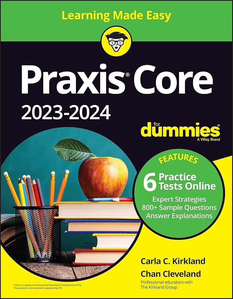 Praxis Core 2023-2024 For Dummies with Online Practice cover image