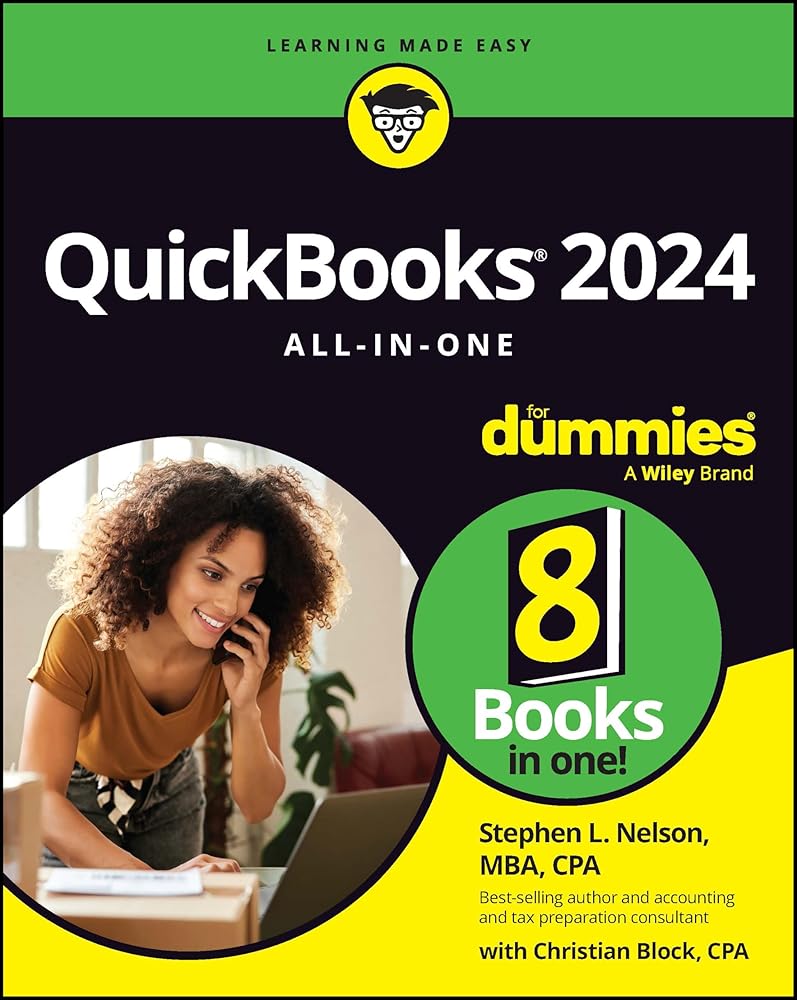 QuickBooks 2024 All-in-One For Dummies cover image