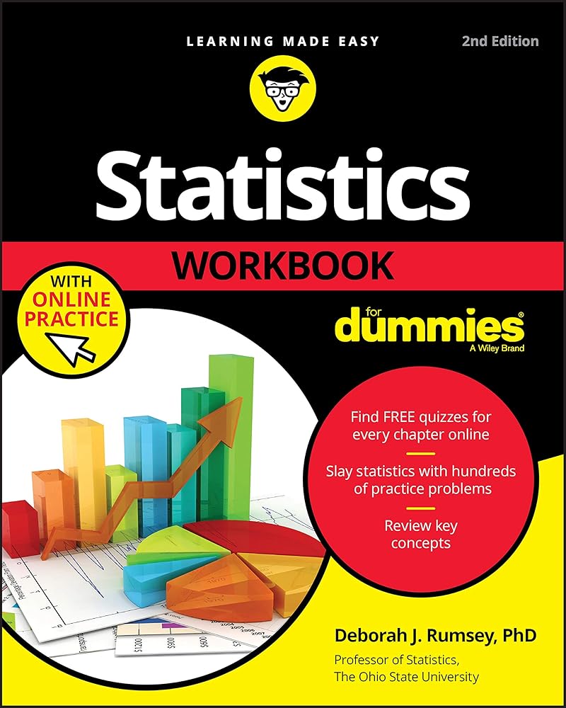 Statistics Workbook For Dummies with Online Practice cover image