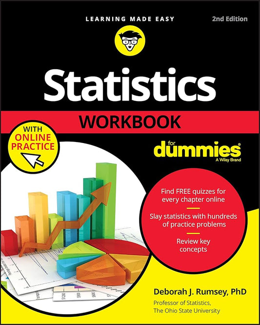 Statistics Workbook For Dummies with Online Practice cover image