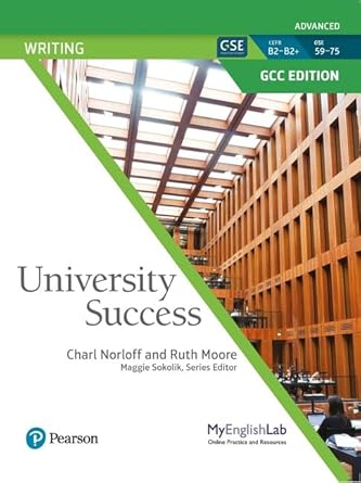 University Success GCC Advanced Writing Student Book & Student MyEnglishLab cover image