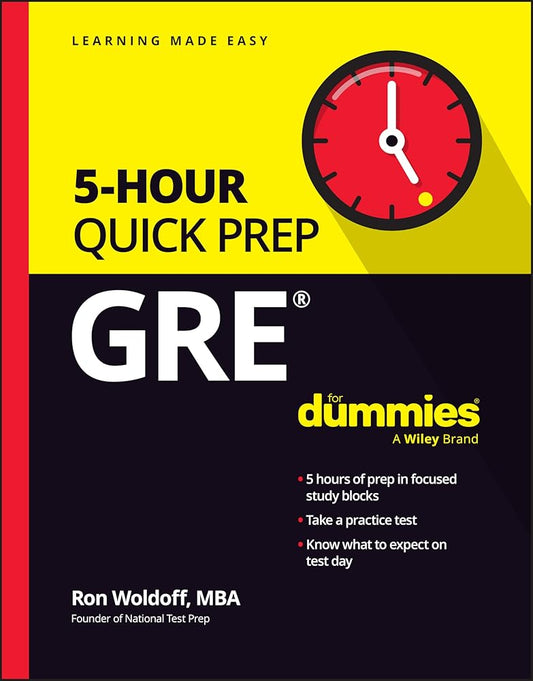 GRE 5-Hour Quick Prep For Dummies (For Dummies (Career/education)) cover image