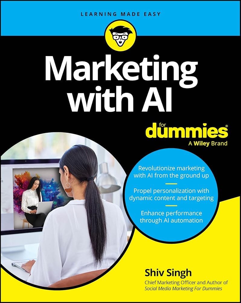 Marketing with AI For Dummies cover image