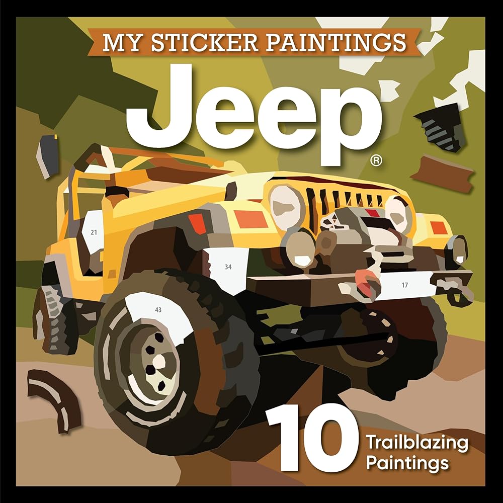 My Sticker Paintings: Jeep (R): 10 Trailblazing Paintings (Happy Fox Books) cover image