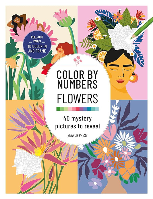 Color by Numbers Flowers and Bouquets: 40 mystery pictures to reveal cover image